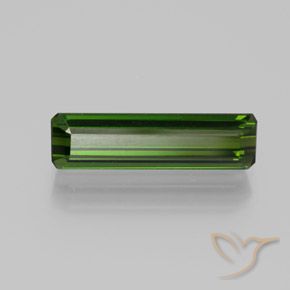 Tourmaline Vert foncé naturelle Taille émeraude, 1.97 ct, VVS
