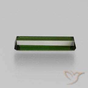 Tourmaline Vert foncé naturelle Taille émeraude, 1.97 ct, VVS