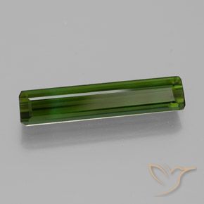 Tourmaline Vert foncé naturelle Octogone / coupe Émeraude, 1.51 ct, VVS-VS