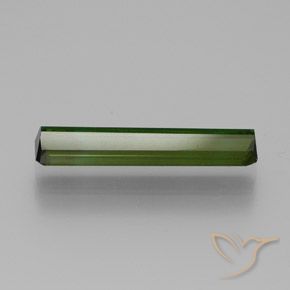 Tourmaline Vert foncé naturelle Octogone / coupe Émeraude, 1.51 ct, VVS-VS