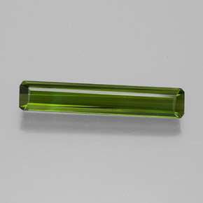 Tourmaline vert foncé naturelle taille émeraude, 1,25 ct, VVS-VS