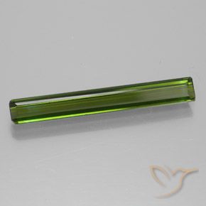 Tourmaline Vert terreux naturelle Octogone / coupe Émeraude, 1.40 ct, VVS-VS