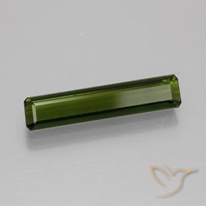Tourmaline Vert foncé naturelle Octogone / coupe Émeraude, 1.55 ct, VVS-VS