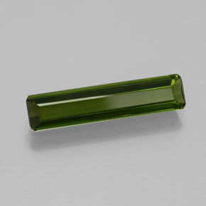 Tourmaline vert foncé naturelle taille émeraude, 1,29 ct, VS