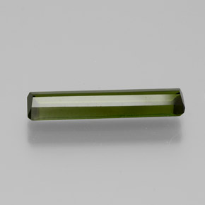 Tourmaline vert foncé naturelle taille émeraude, 1,29 ct, VS
