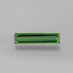 Tourmaline vert foncé naturelle taille émeraude, 1,05 ct, VVS-VS