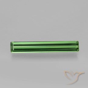 1.35ct Naturel Vert moyen Tourmaline, Taille émeraude, VS