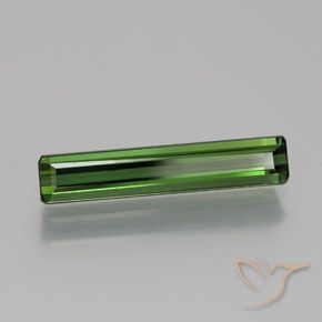Tourmaline Vert foncé naturelle Octogone / coupe Émeraude, 1.73 ct, VVS-VS