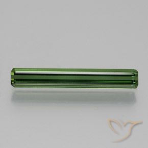 1.26ct Naturel Forêt verte Tourmaline, Taille émeraude, VS