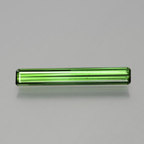 Tourmaline vert forêt naturelle taille émeraude, 1,19 ct, VS