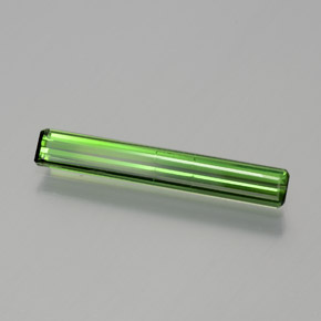 Tourmaline vert forêt naturelle taille émeraude, 1,19 ct, VS