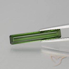 1.35ct Naturel Forêt verte Tourmaline, Taille émeraude, VVS-VS