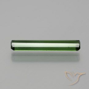 Tourmaline Vert foncé naturelle Octogone / coupe Émeraude, 1.45 ct, VVS-VS