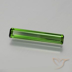 Tourmaline Vert terreux naturelle Octogone / coupe Émeraude, 1.39 ct, VVS-VS