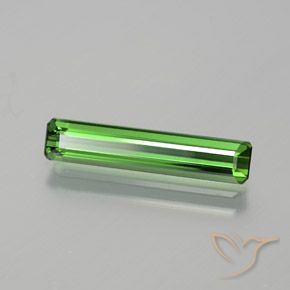 Tourmaline vert moyen naturelle taille émeraude, 1,75 ct, VVS