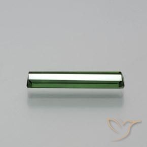 Tourmaline Vert terreux naturelle Octogone / coupe Émeraude, 1.22 ct, VS-SI