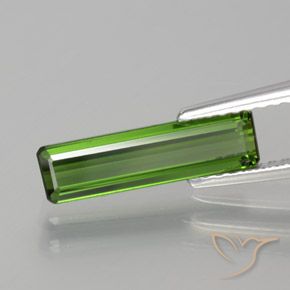Tourmaline Vert terreux naturelle Octogone / coupe Émeraude, 1.39 ct, VVS