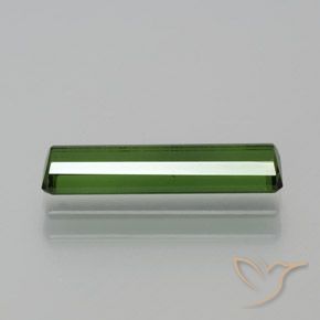 Tourmaline Vert terreux naturelle Octogone / coupe Émeraude, 1.39 ct, VVS