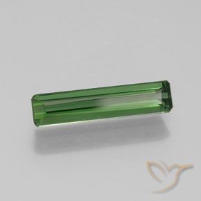 Tourmaline Vert foncé naturelle Octogone / coupe Émeraude, 1.25 ct, VS