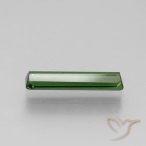 Tourmaline Vert foncé naturelle Octogone / coupe Émeraude, 1.25 ct, VS