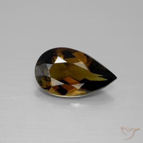 2.36ct Naturel Marron chaud Tourmaline, En forme de poire, VVS