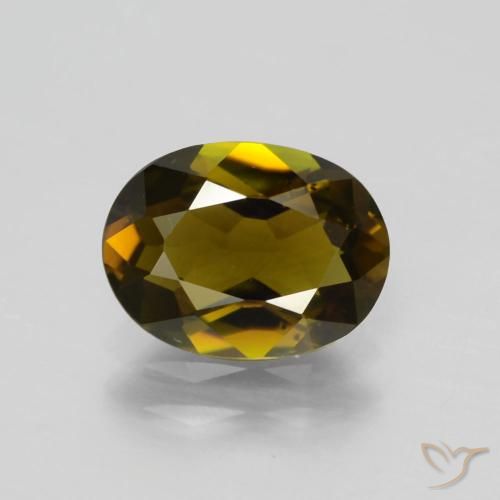 1.48ct Naturel Brun doré profond Tourmaline, ovale, VS