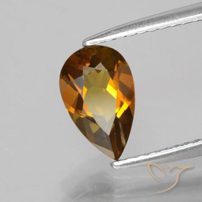 Tourmaline Marron chaud naturelle En forme de poire, 1.09 ct, VS