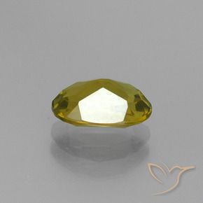 Tourmaline vert jaunâtre naturelle coupe ovale, 1,10 ct, VS