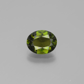 Tourmaline Vert algues marines naturelle Coupe ovale, 1.21 ct, VS