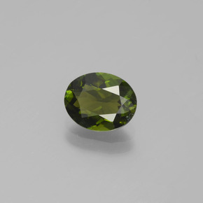 Tourmaline Vert algues marines naturelle Coupe ovale, 1.21 ct, VS