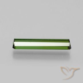 Tourmaline Vert foncé naturelle Octogone / coupe Émeraude, 1.71 ct, VVS-VS