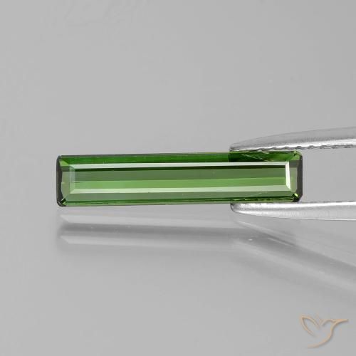 1.13ct Naturel Vert moyen Tourmaline, Taille émeraude, VS