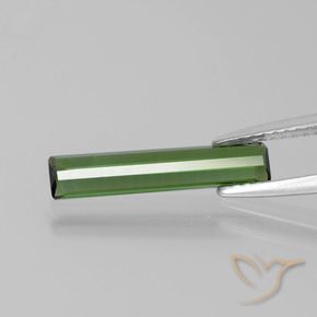 Tourmaline Vert moyen naturelle Octogone / coupe Émeraude, 1.13 ct, VS