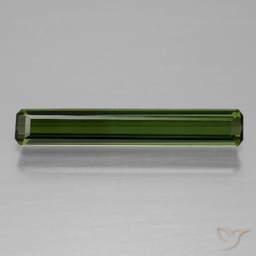 1.08ct Naturel Forêt verte Tourmaline, Taille émeraude, VVS