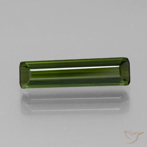 1.19ct Naturel Forêt verte Tourmaline, Taille émeraude, VVS