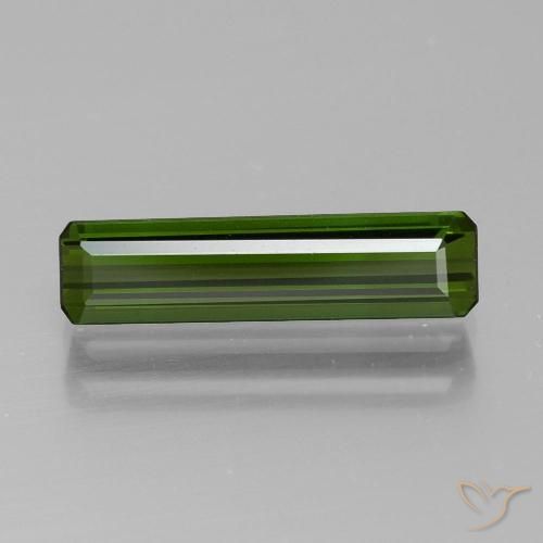 1.58ct Naturel Vert foncé Tourmaline, Taille émeraude, VVS