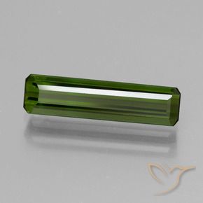 Tourmaline Vert foncé naturelle Octogone / coupe Émeraude, 1.58 ct, VVS