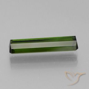 Tourmaline Vert foncé naturelle Octogone / coupe Émeraude, 1.58 ct, VVS