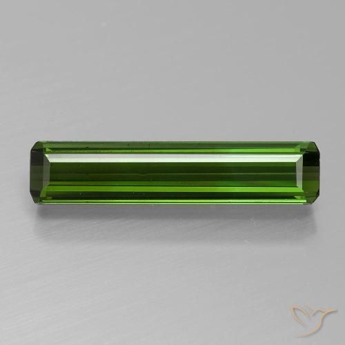 1.60ct Naturel Vert terreux Tourmaline, Taille émeraude, VVS