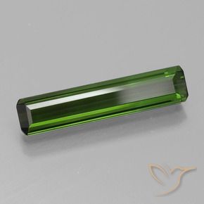 Tourmaline Vert terreux naturelle Octogone / coupe Émeraude, 1.60 ct, VVS