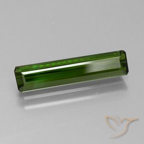 Tourmaline Vert foncé naturelle Octogone / coupe Émeraude, 1.70 ct, VVS