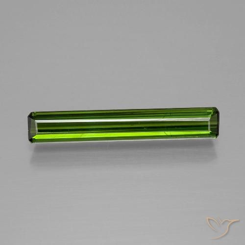 1.34ct Naturel Vert terreux Tourmaline, Taille émeraude, VS