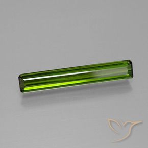 Tourmaline Vert terreux naturelle Octogone / coupe Émeraude, 1.34 ct, VS