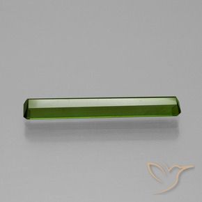 Tourmaline Vert terreux naturelle Octogone / coupe Émeraude, 1.34 ct, VS