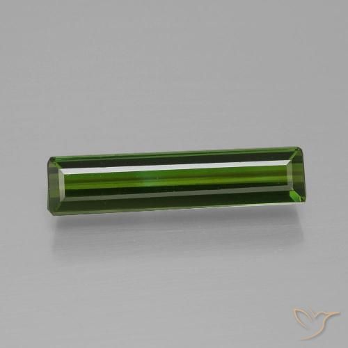 1.52ct Naturel Forêt verte Tourmaline, Taille émeraude, VS