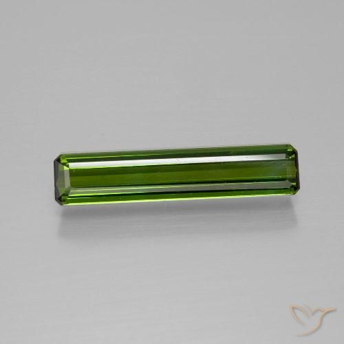 1.35ct Naturel Forêt verte Tourmaline, Taille émeraude, VVS-VS