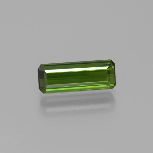 Tourmaline Vert foncé naturelle Taille émeraude, 1.32 ct, VS-SI