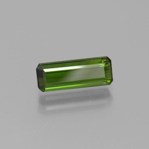 Tourmaline Vert foncé naturelle Taille émeraude, 1.32 ct, VS-SI