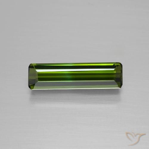 1.33ct Naturel Forêt verte Tourmaline, Taille émeraude, VVS