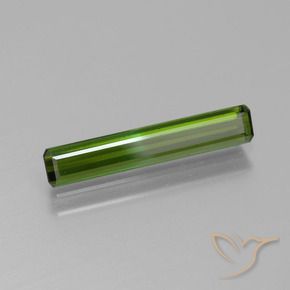 Tourmaline Vert foncé naturelle Octogone / coupe Émeraude, 1.13 ct, VVS